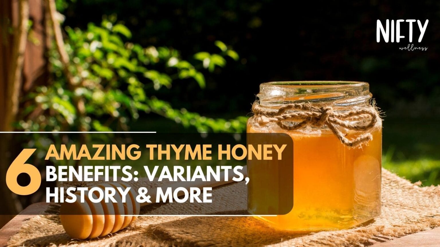 Thyme Honey Benefits Variants, History & More Nifty Wellness