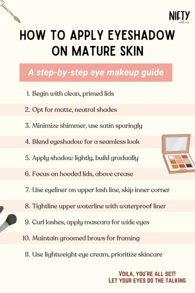 How to apply eyeshadow on mature skin