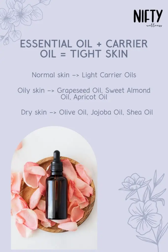 Essential Oil + Carrier Oil = Tight Skin